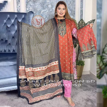 Comfortable Cotton Ready-Made Dress (UNQ-015)